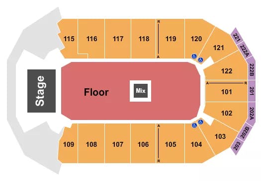  ENDSTAGE GA FLOOR Seating Map Seating Chart