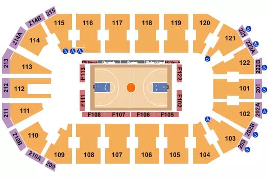  BASKETBALL GLOBETROTTERS Seating Map Seating Chart