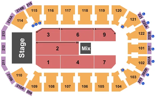  CHRIS YOUNG Seating Map Seating Chart