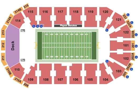  FOOTBALL Seating Map Seating Chart