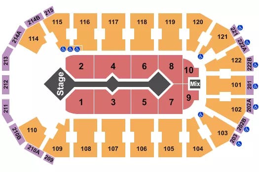  FOR KING AND COUNTRY Seating Map Seating Chart