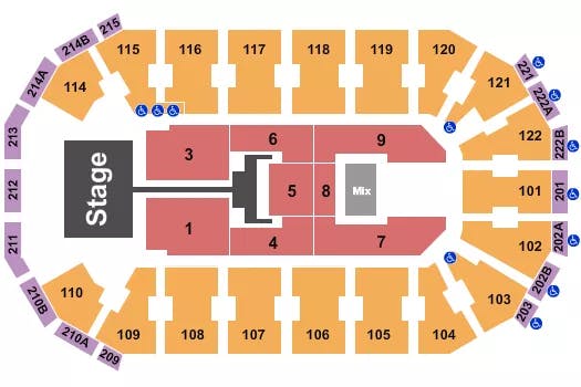  TOBYMAC Seating Map Seating Chart