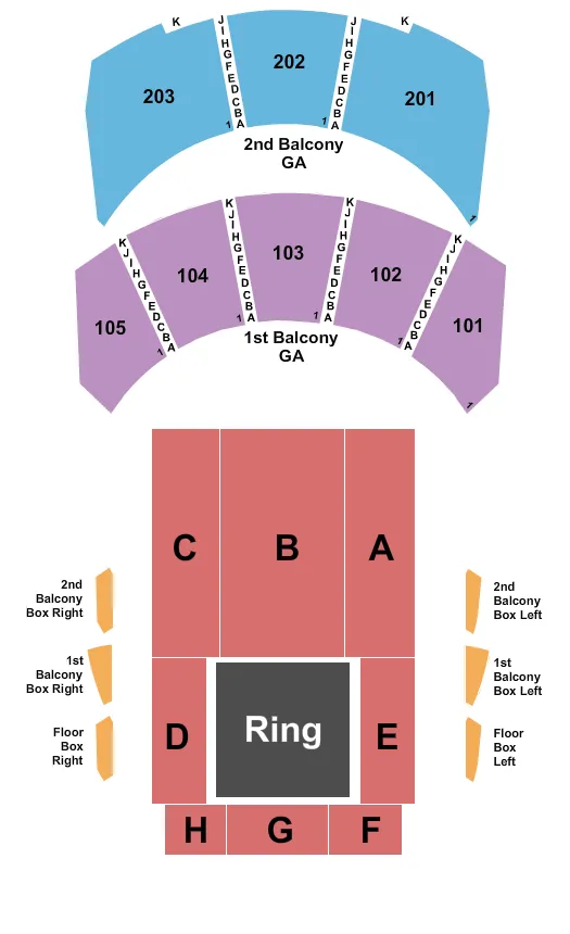  BOXING Seating Map Seating Chart