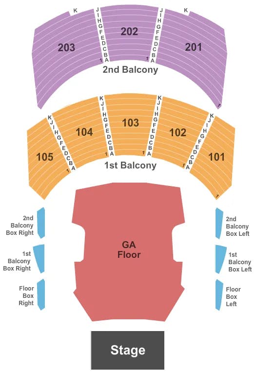  ENDSTAGE GA FLOOR 2 Seating Map Seating Chart