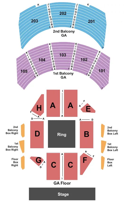  WWE Seating Map Seating Chart