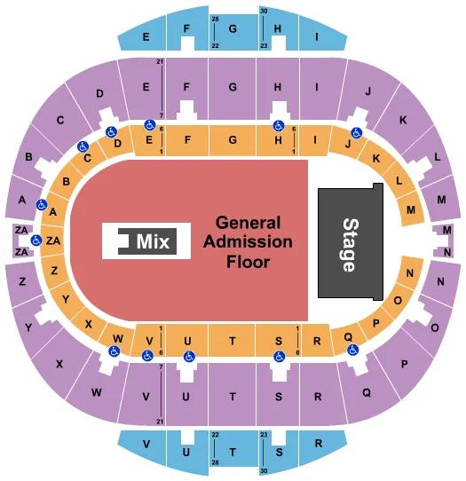  DEAD AND COMPANY Seating Map Seating Chart