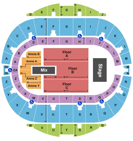  ENDSTAGE 4 Seating Map Seating Chart