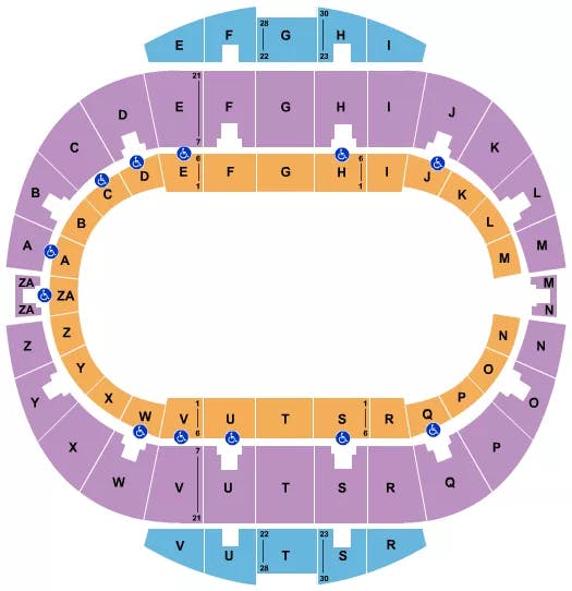  MONSTER JAM TRUCKS Seating Map Seating Chart