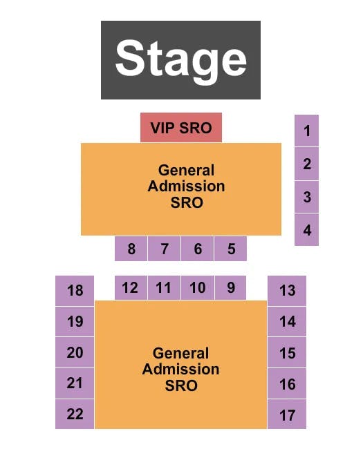  END STAGE VIP Seating Map Seating Chart