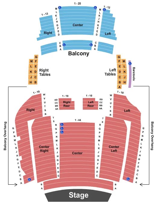 HARD ROCK LIVE ORLANDO END STAGE Seating Map Seating Chart