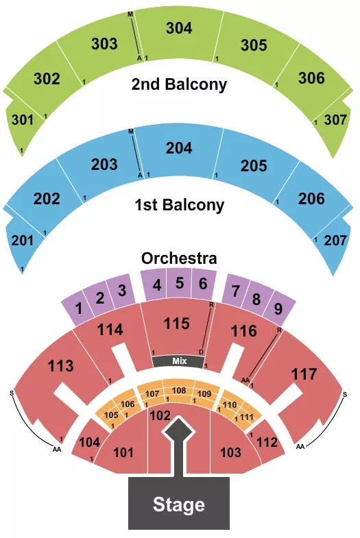 HARD ROCK LIVE AT THE SEMINOLE HARD ROCK HOTEL CASINO HOLLYWOOD FOR KING AND COUNTRY Seating Map Seating Chart
