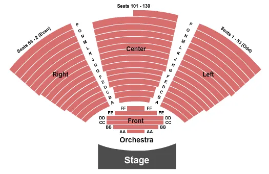  END STAGE Seating Map Seating Chart