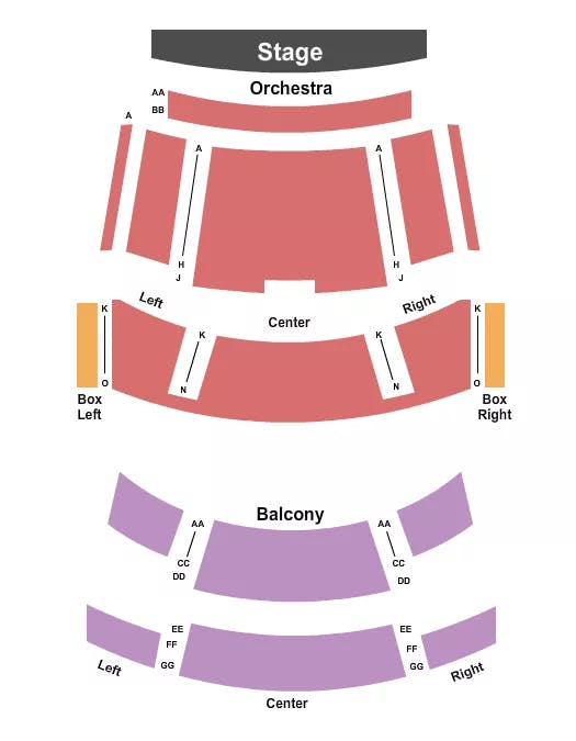  END STAGE Seating Map Seating Chart