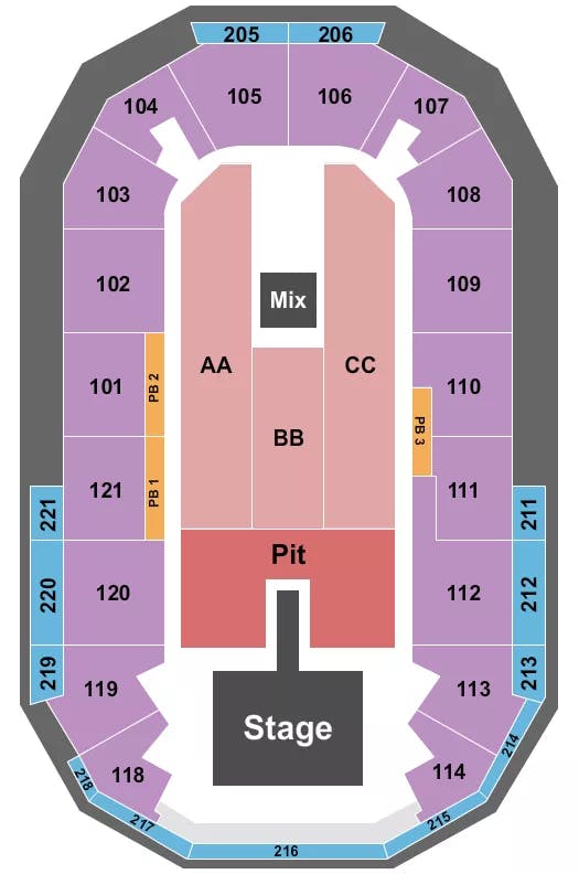  ENDSTAGE CATWALK Seating Map Seating Chart