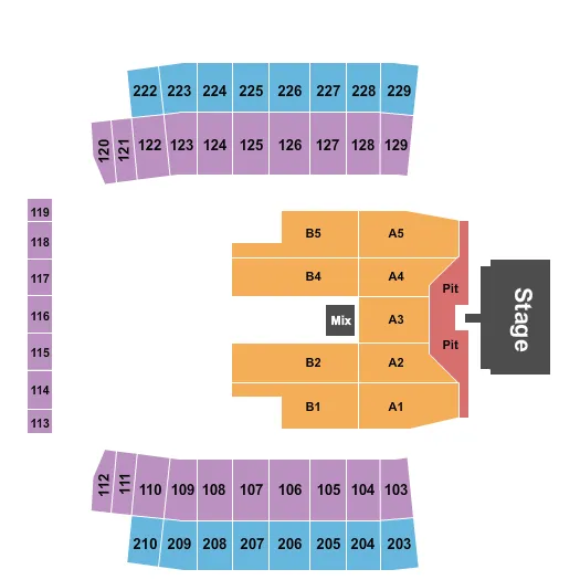  HELLA MEGA TOUR Seating Map Seating Chart