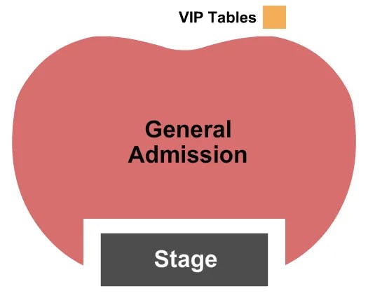  GENERAL ADMISSION WITH VIP TABLES Seating Map Seating Chart