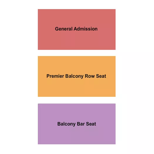 HOWARD THEATRE DC GA PREMIER BAR Seating Map Seating Chart