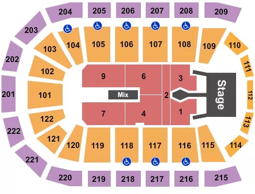  TIM MCGRAW 2023 Seating Map Seating Chart
