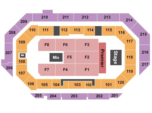  ENDSTAGE PREMIER Seating Map Seating Chart