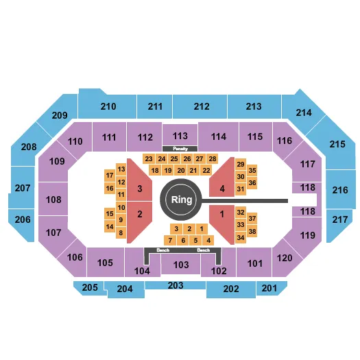  MMA Seating Map Seating Chart