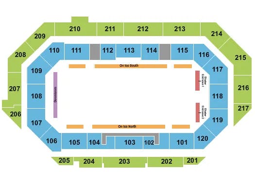  STARS ON ICE Seating Map Seating Chart