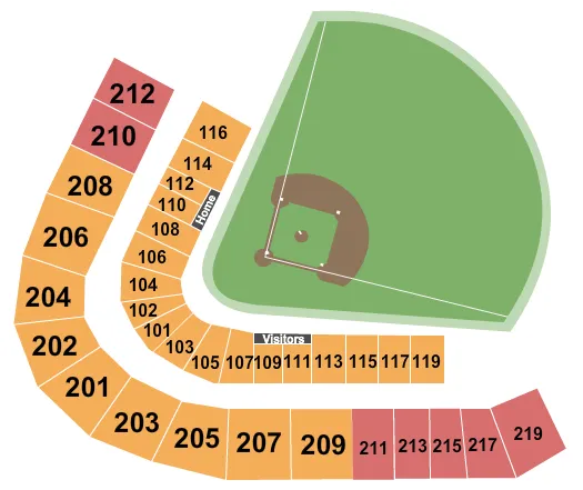  BASEBALL Seating Map Seating Chart