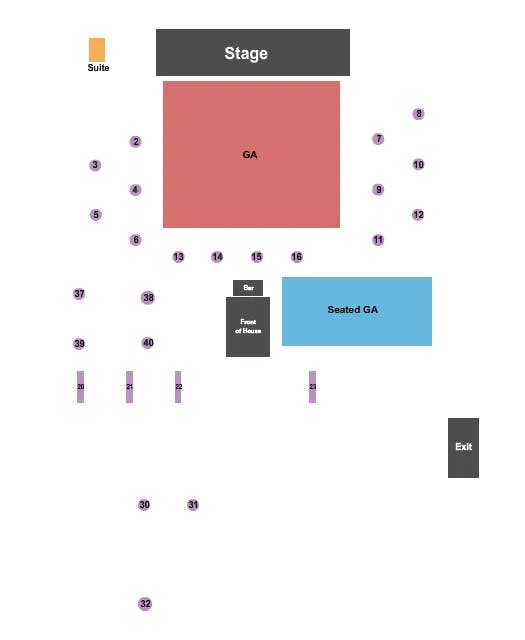 JD LEGENDS ENDSTAGE Seating Map Seating Chart
