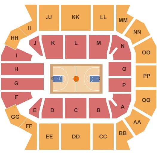  BASKETBALL Seating Map Seating Chart