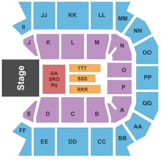  JASON ALDEAN Seating Map Seating Chart