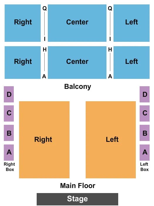  END STAGE Seating Map Seating Chart