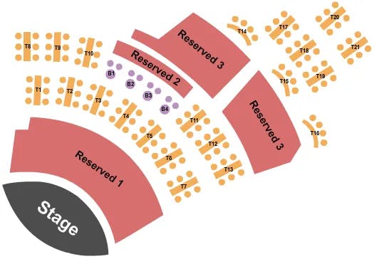 JIMMY KIMMELS COMEDY CLUB AT THE LINQ END STAGE Seating Map Seating Chart