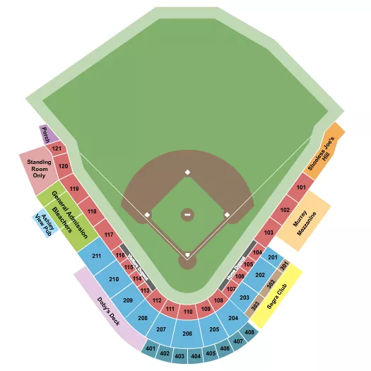 JOSEPH P RILEY JR PARK BASEBALL 2018 Seating Map Seating Chart