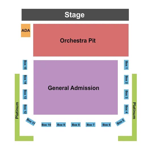 KEMBA LIVE GA FLOOR W ORCH PIT Seating Map Seating Chart