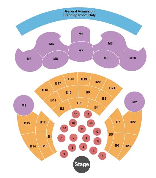  ENDSTAGE W TABLES SRO Seating Map Seating Chart