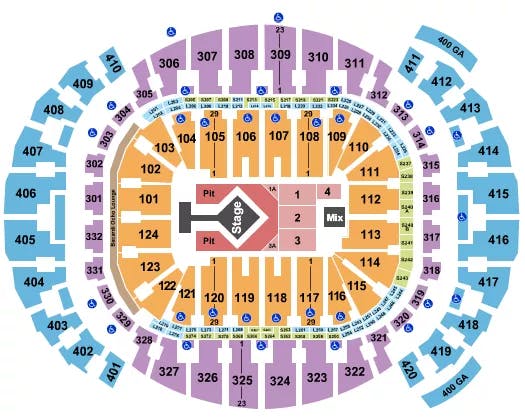  BLINK 182 Seating Map Seating Chart