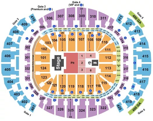  LAURYN HILL THE FUGEES Seating Map Seating Chart