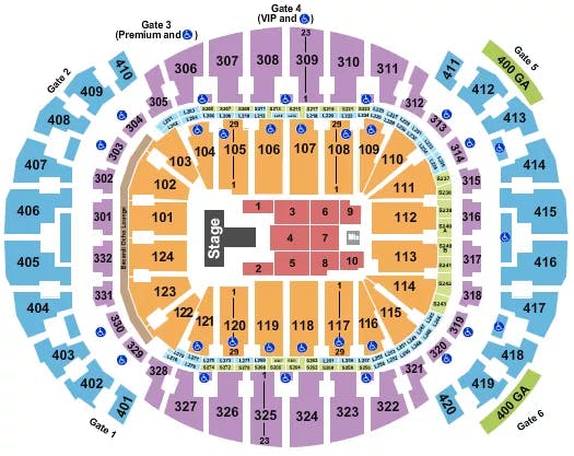  MAVERICK CITY MUSIC Seating Map Seating Chart