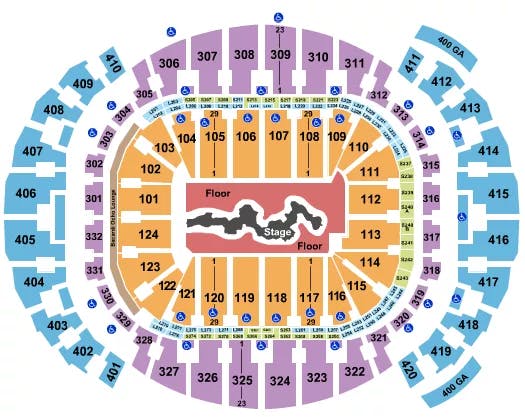  TRAVIS SCOTT Seating Map Seating Chart