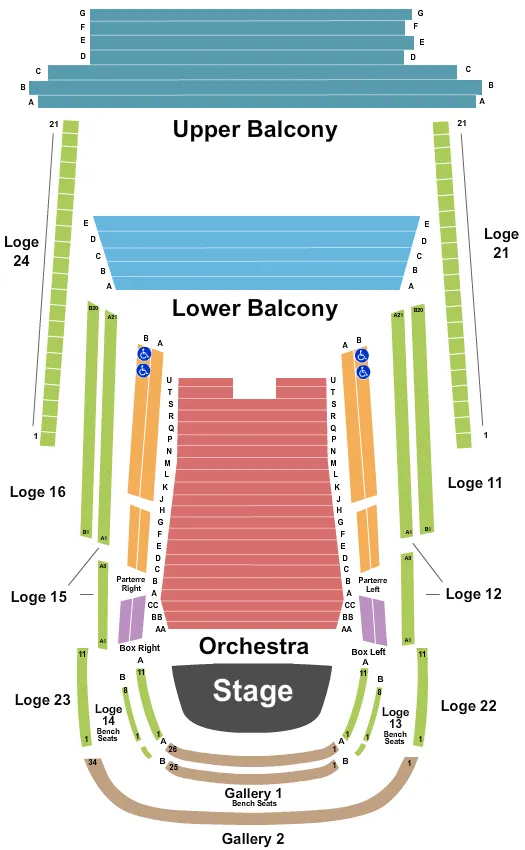  END STAGE Seating Map Seating Chart