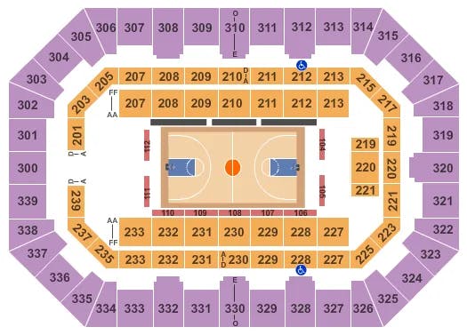  BASKETBALL Seating Map Seating Chart