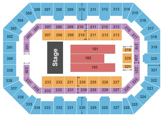  TRACE ADKINS Seating Map Seating Chart