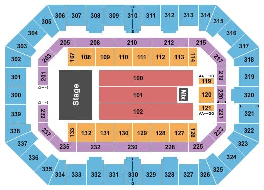  END STAGE 2 Seating Map Seating Chart