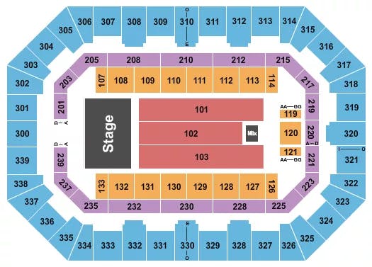  END STAGE 4 Seating Map Seating Chart