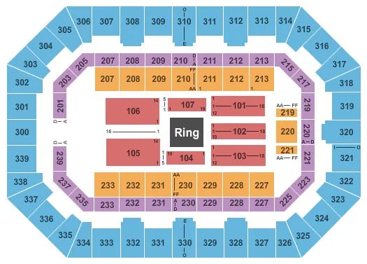  WWE 2 Seating Map Seating Chart