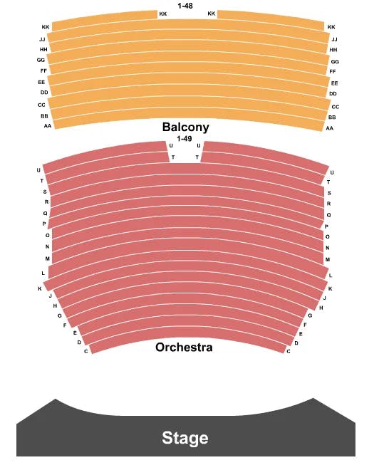  END STAGE Seating Map Seating Chart