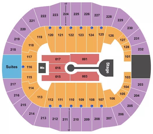  LAUREN DAIGLE Seating Map Seating Chart