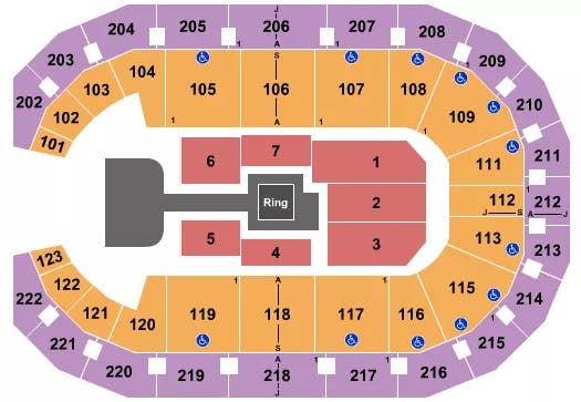  ALL ELITE WRESTLING 2 Seating Map Seating Chart