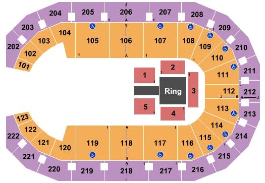  WWE NXT LIVE Seating Map Seating Chart