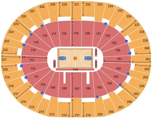  HARLEM GLOBETROTTERS Seating Map Seating Chart