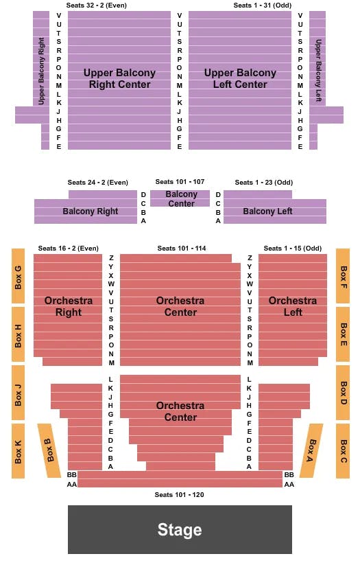 LINCOLN THEATRE DC ENDSTAGE 2 Seating Map Seating Chart